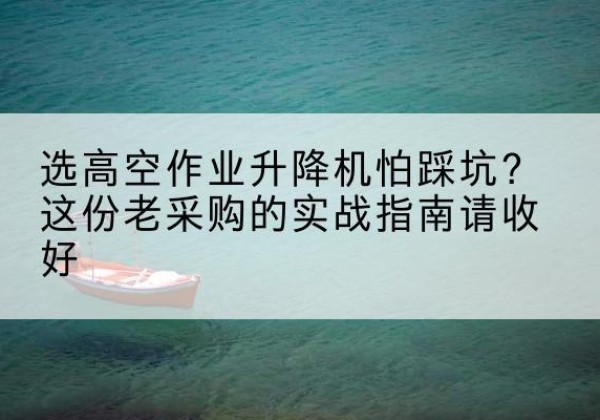 献县高空作业升降机厂家推荐-选高空作业升降机怕踩坑？这份老采购的实战指南请收好